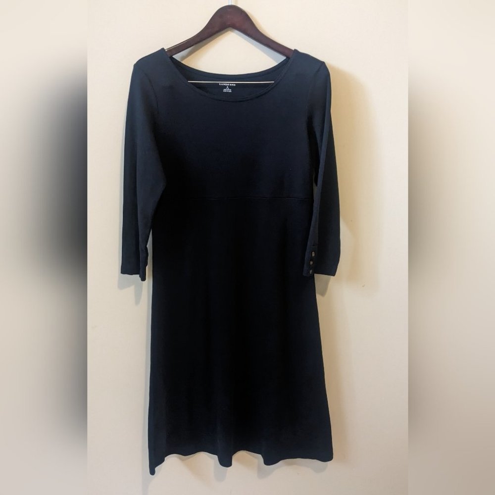 Lands's End Long Sleeve Dress Baumwolle Cotton
